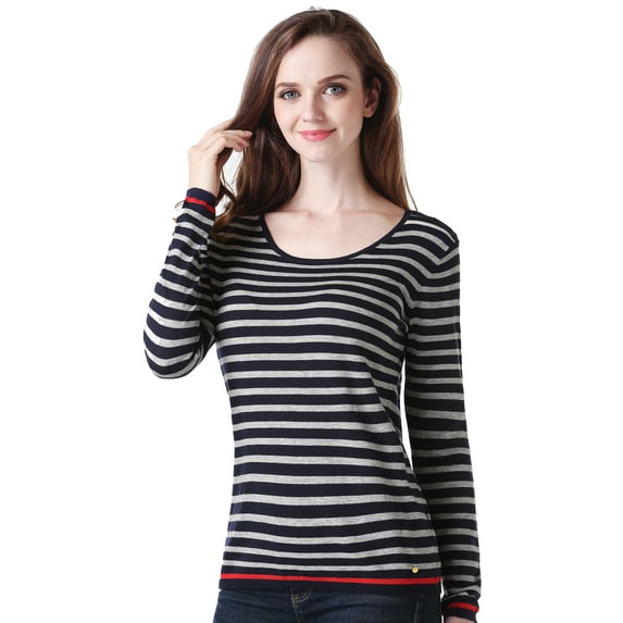 Richie House Women's Striped Pullover Sweater RH2052-L