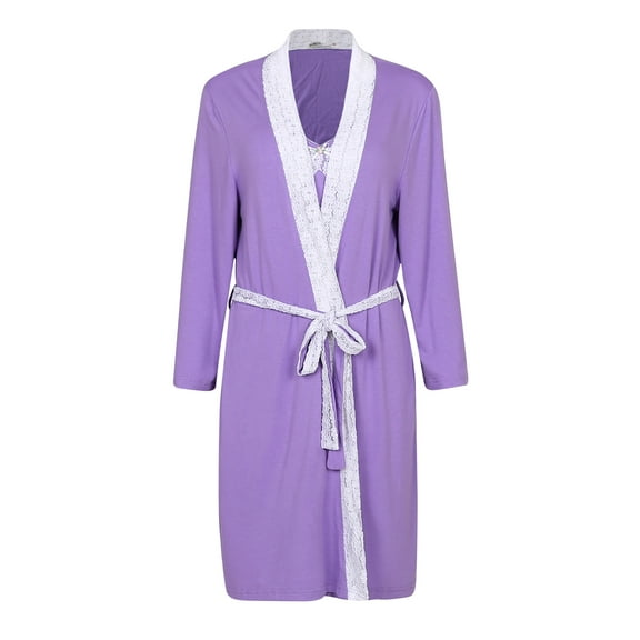 Richie House Women's Two-piece Knit Bathrobe Robe RHW2594