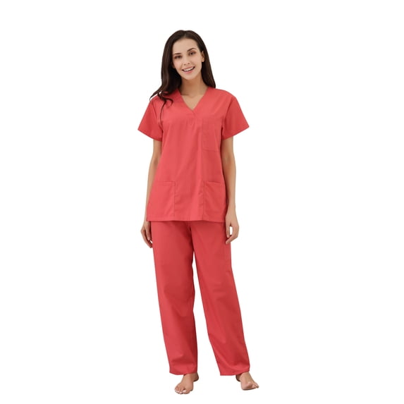 Richie House Women's V-neck Medical Set with Cargo Pants RHW2847