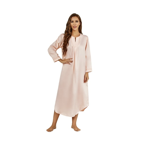 Richie House Womens Dusters Housecoats Button Long Nightgown Casual House Dress S-XXL RHW4071-A-S
