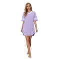 thumbnail image 1 of Richie House Womens Sleepwear Short Sleeve Nightgowns Sleepshirt Loose Nightshirt Loungewear RHW2929-F-M, 1 of 7