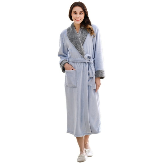 Richie House Womens Soft Premium Flannel Fleece Bathrobe RHW2884