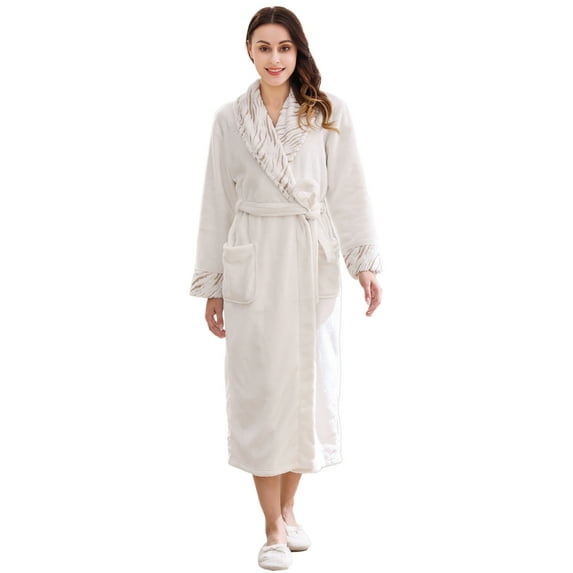 Richie House Womens Soft Premium Flannel Fleece Bathrobe RHW2884