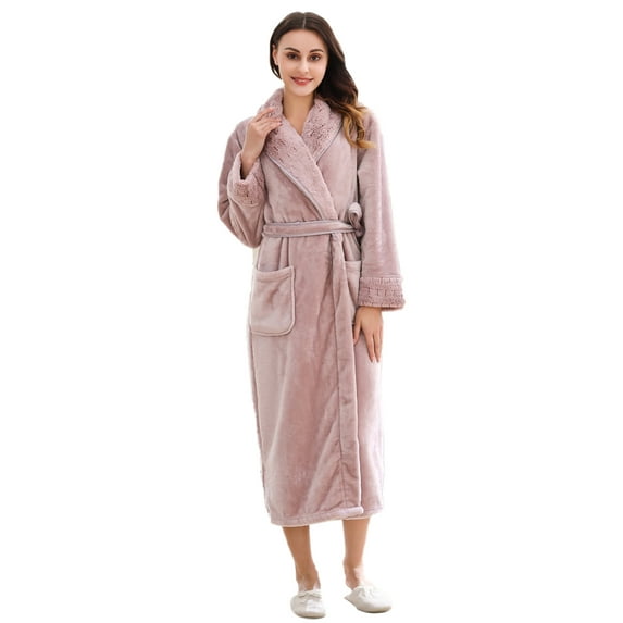 Richie House Womens Soft Premium Flannel Fleece Bathrobe RHW2884