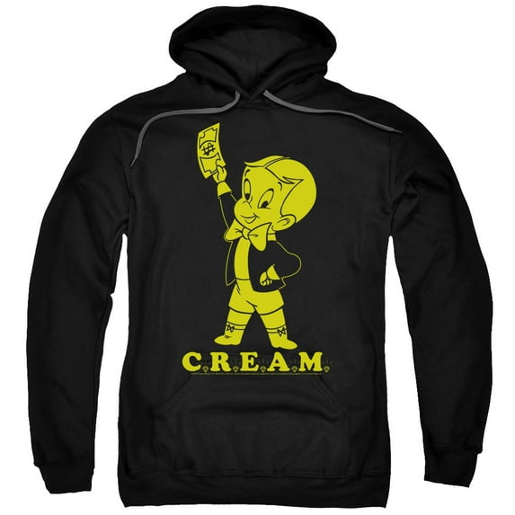 Richie Rich/Cream Adult Pullover Hoodie Sweatshirt Black