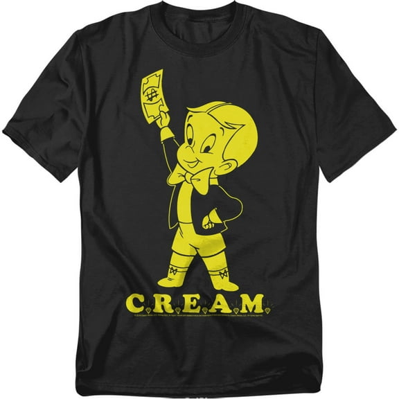 Richie Rich Cream Unisex Adult T-Shirt, Black, 7X-Large