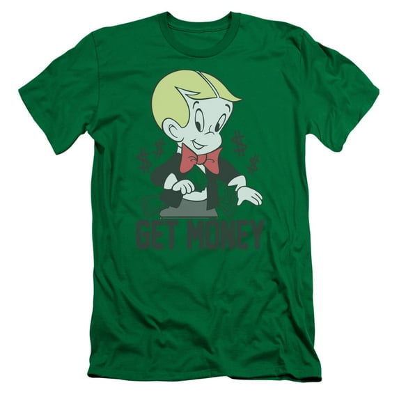 Richie Rich/Get Money S/S Adult 30/1 T-Shirt-Kelly Green