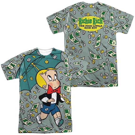 Trevco Mens Richie Rich Millions Double Sided Adult T-Shirt