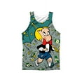 thumbnail image 1 of Richie Rich Harvey Comics Retro Raining Money Front Print Tank Top Shirt, 1 of 2