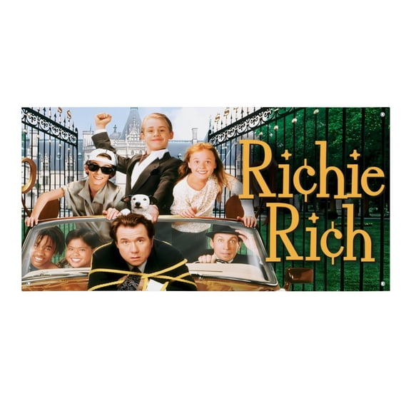 Richie Rich-Theme Backdrops Banner Birthday Party Decor Supplies Personalized Party Backdrop Decoration,5x3ft150x90cm