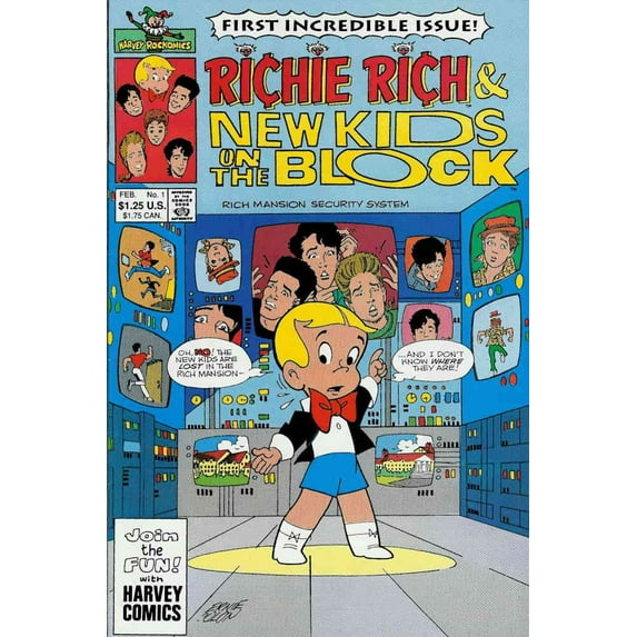 Richie Rich and the New Kids on the Block #1 VF ; Harvey Comic Book