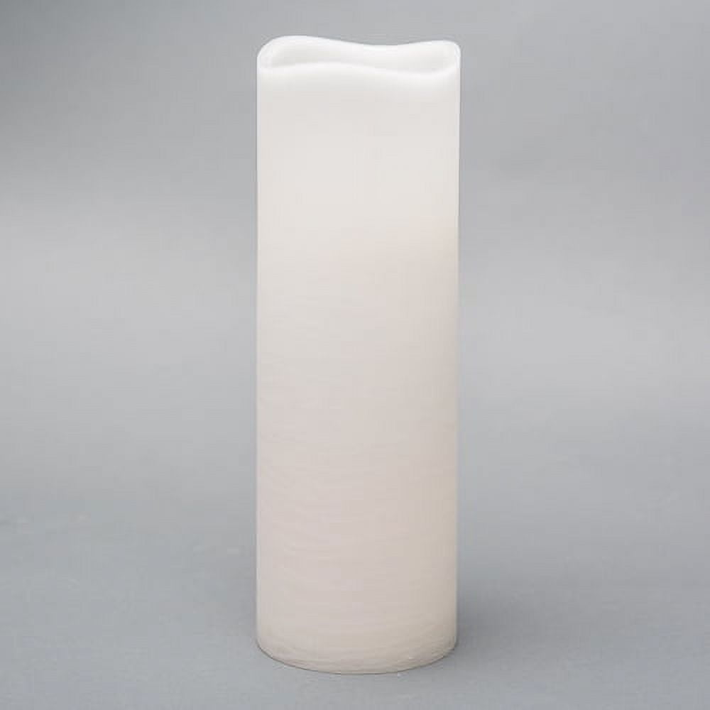 Richland 4" x 12" Large LED Pillar Candle with Wavy Top Set of 6