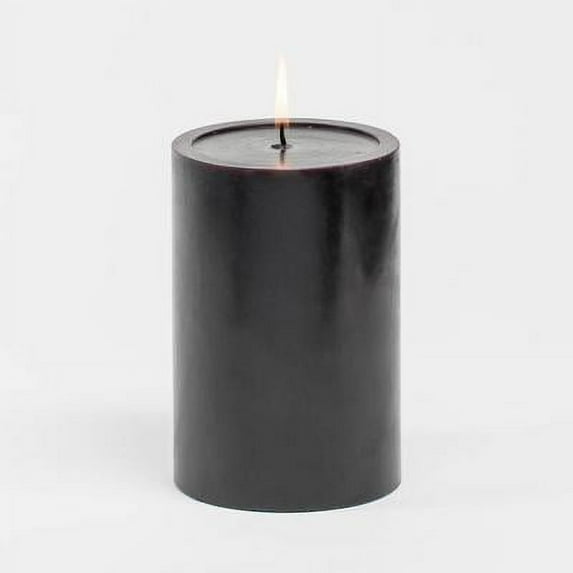 Richland 4" x 6" Black Pillar Candle