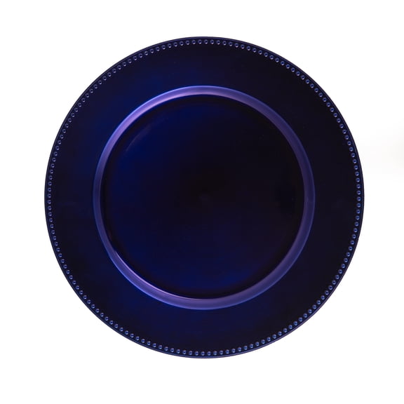 Richland Beaded Charger Plate 13" Royal Blue Set of 12
