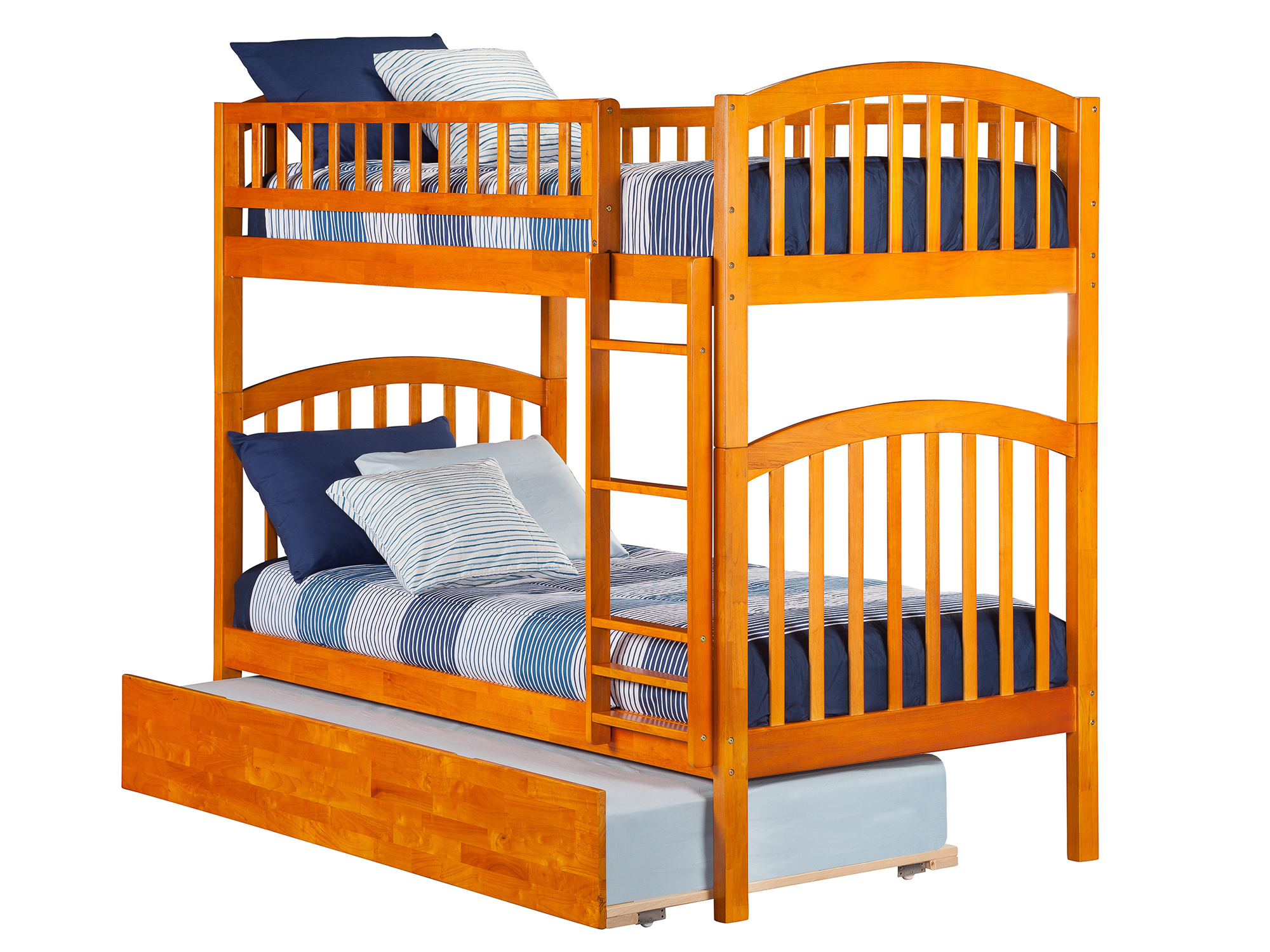 Richland Bunk Bed Twin over Twin with Twin Size Urban Trundle Bed in