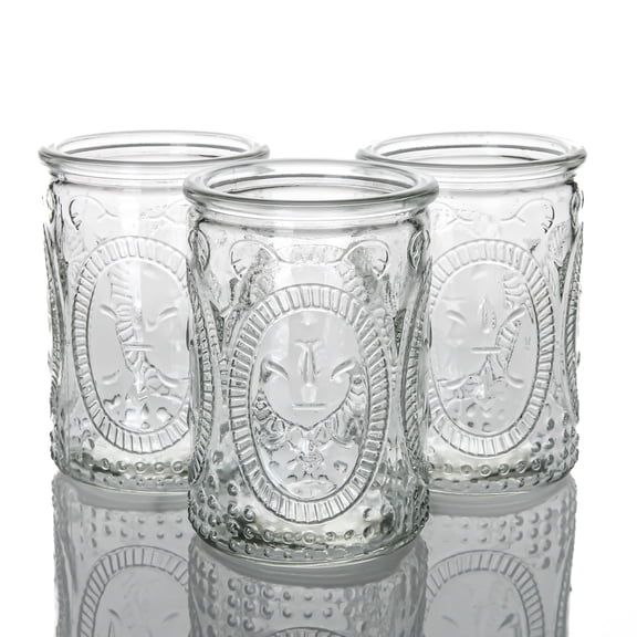 Richland Candle Holder Textured Glass Tall Set of 12