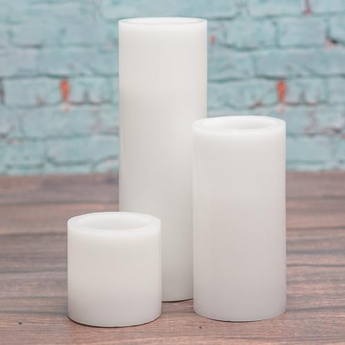 Richland Flameless LED Pillar Candles 3" White Set of 18