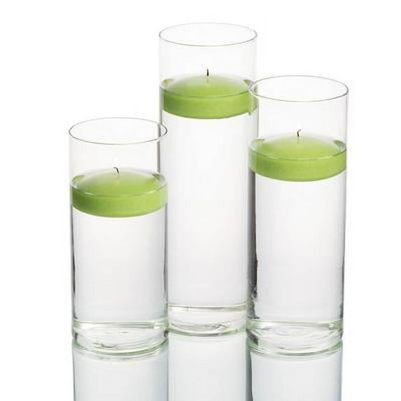 Richland Floating Candles Green & Eastland Cylinder Holders Set of 36