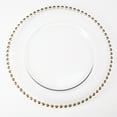 thumbnail image 1 of Richland Glass Charger Plate Gold Beaded 13" Set of 48, 1 of 4