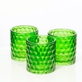 thumbnail image 1 of Richland Glass Votive and Tealight Holder Chunky Honeycomb Green Set of 6, 1 of 1
