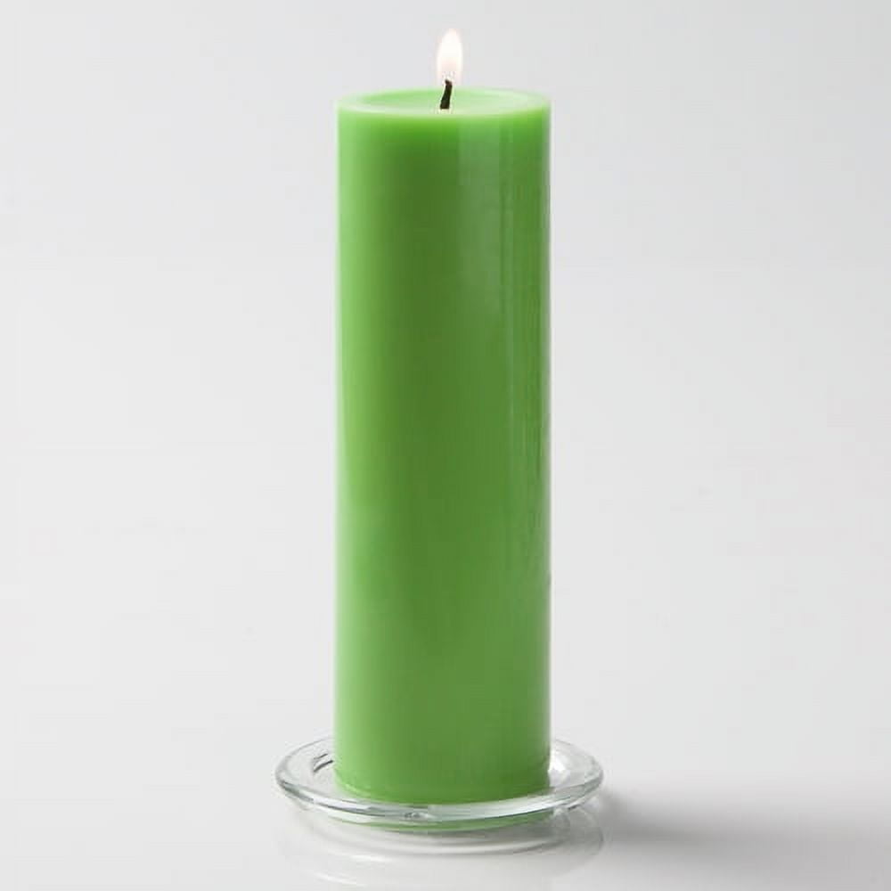 Richland Pillar Candle 3" x 9" Green Set of 6