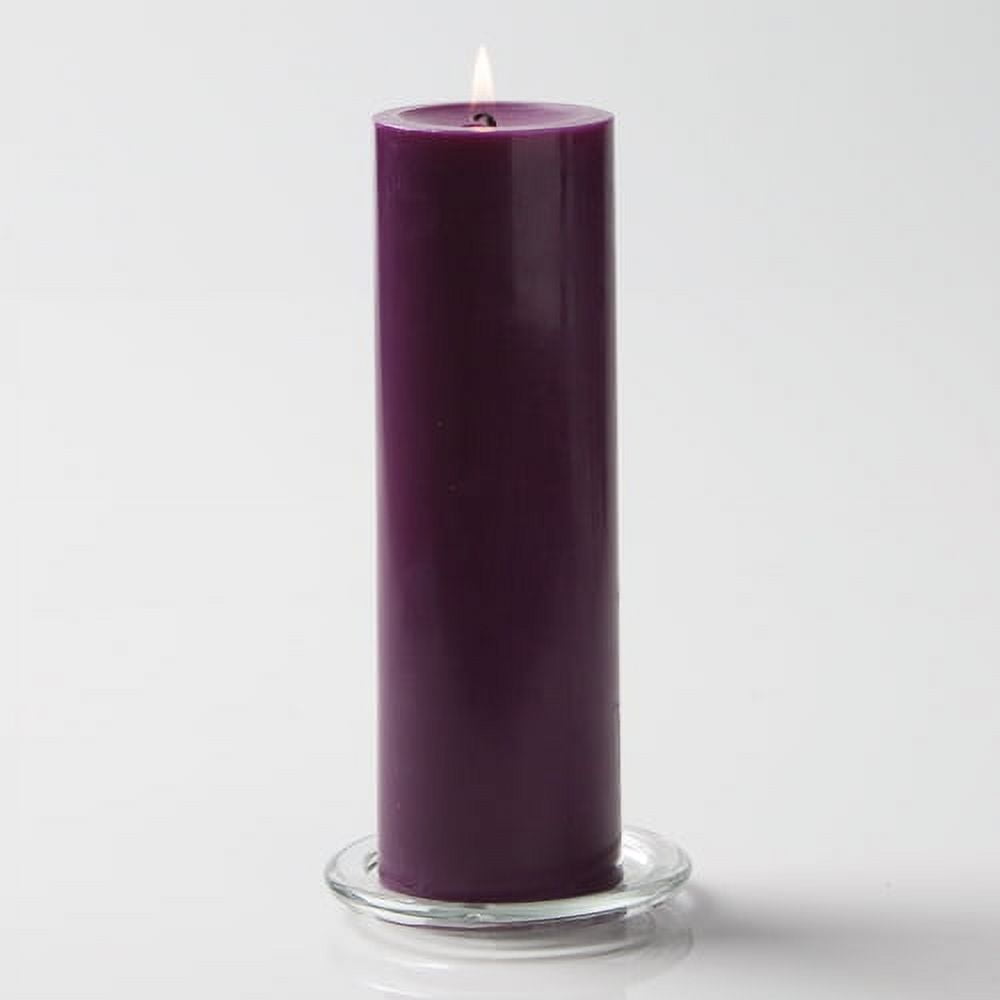 Richland Pillar Candle 3" x 9" Purple Set of 6
