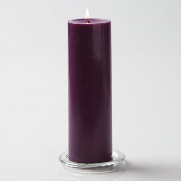 Richland Pillar Candle 3" x 9" Purple Set of 6