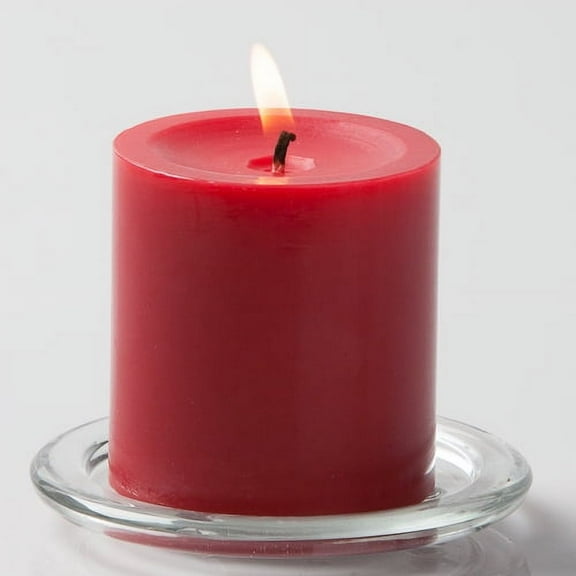 Richland Pillar Candles 3" x 3" Red Set of 48