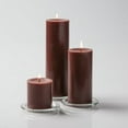 thumbnail image 1 of Richland Pillar Candles & Eastland Cylinder Holders Brown Set of 3, 1 of 2