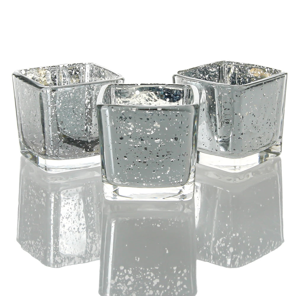 Richland Silver Mercury Square Votive Holder Set of 72