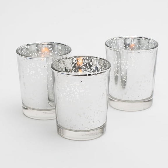 Richland Silver Mercury Votive Holders Set of 12
