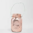 thumbnail image 1 of Richland Small Mercury Hanging Mason Jar with Clear Bead Handle - Rose Gold Set of 12, 1 of 2
