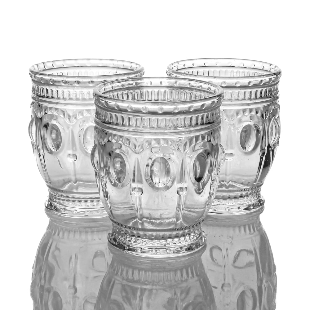Richland Vintage Charm Candle Holder Clear Set of 6