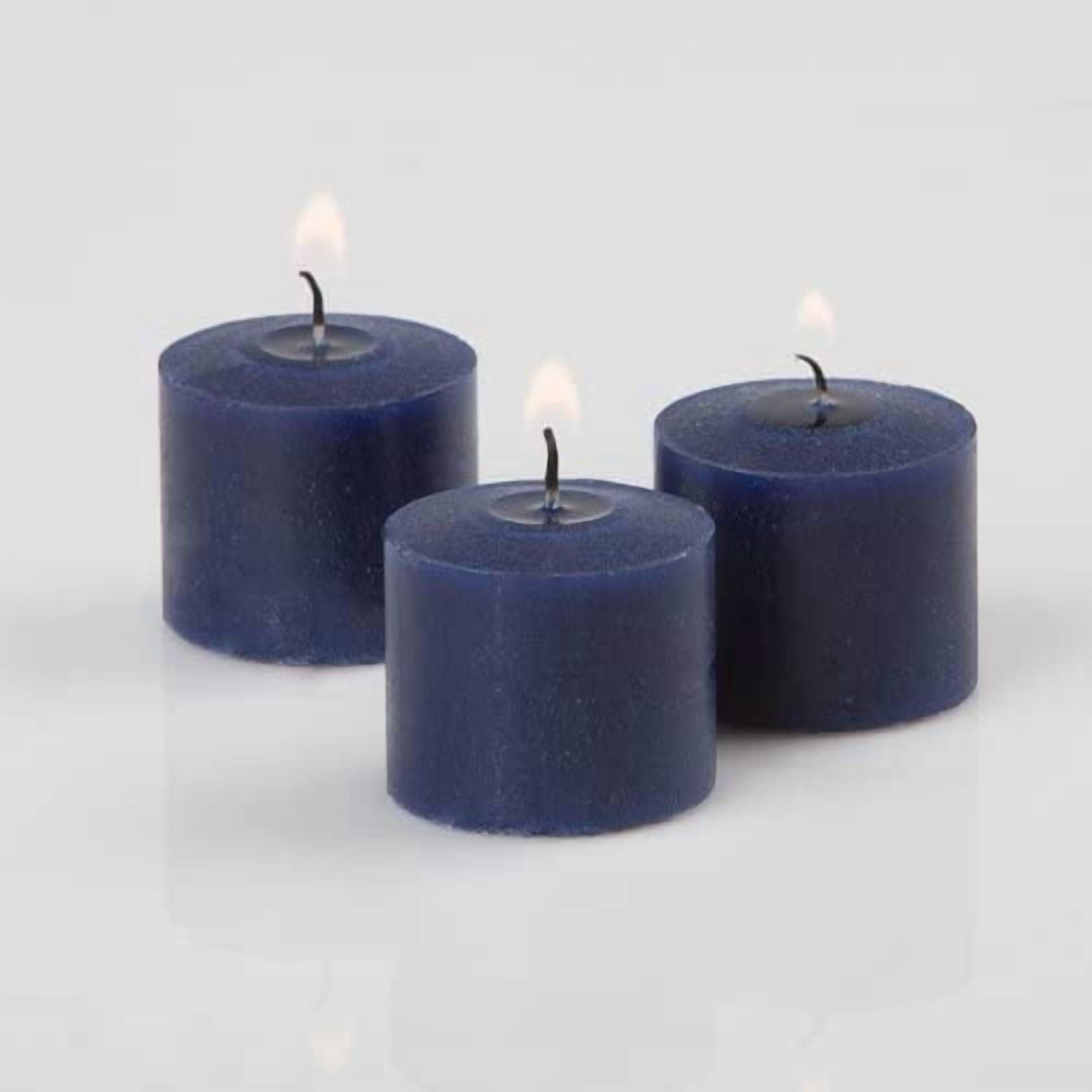 Richland Votive Candles, Unscented, Navy Blue, 10 Hour Burning Time ...