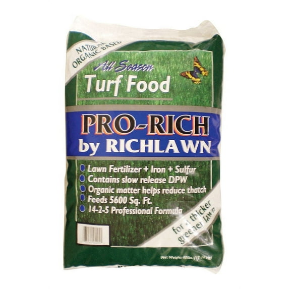 Richlawn All Grasses Natural Fertilizer, 40 lb with Dehydrated Poultry Waste