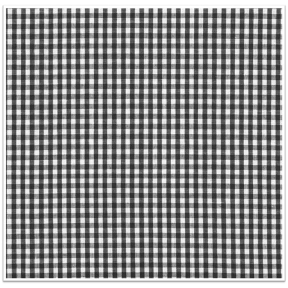 Richlin Fabrics, Black Checkered fabric (gingham) 1/8", 65% Cotton and 35% Polyster