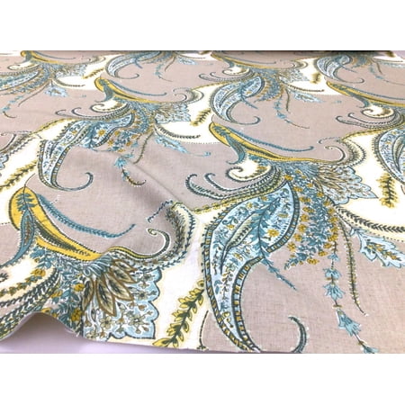 Richloom Upholstery Linen Fabric Rimbly Dune Paisley Floral OO46