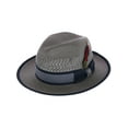 thumbnail image 1 of Richman Brothers  Polybraid Fedora Hat with Grossgrain Ribbon and Feather (Men), 1 of 7