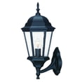 thumbnail image 1 of Richmond 1-Light Matte Black Wall Light With Seeded Glass, 1 of 6