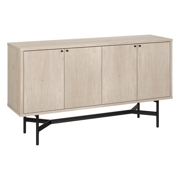 Evelyn&Zoe Modern/Contemporary 58" Wide Alder White Buffet Table