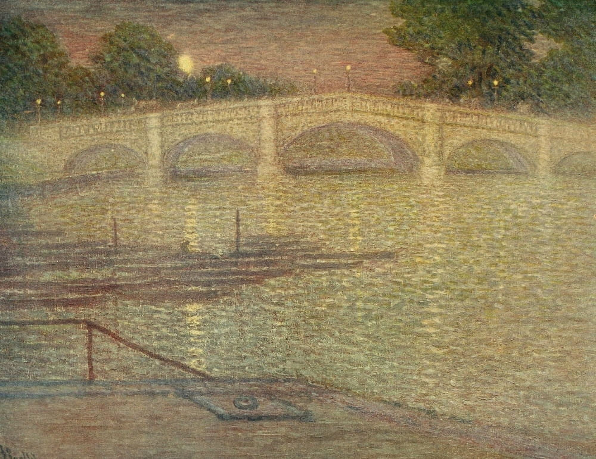 Richmond Bridge London Canvas Art - Frederick Foottet (18 x 24)