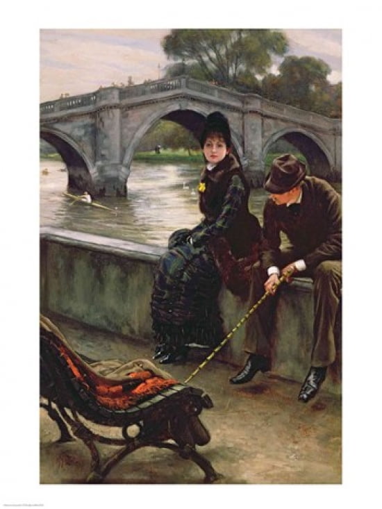 Richmond Bridge c1878 Canvas Art - James Jacques Joseph Tissot (18 x 24)