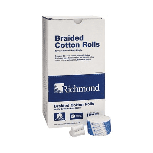 Richmond Dental 201201 Cotton Rolls Braided 1.5 X 1/2 Large Non-Sterile 1000/Bx
