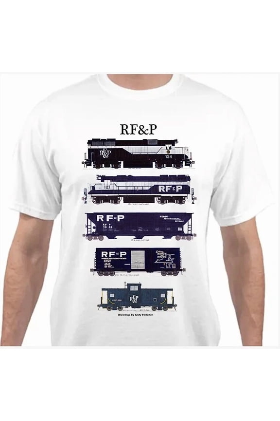 Richmond, Fredericksburg & Potomac Train Railroad T-Shirt by Andy Fletcher