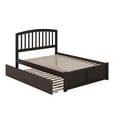 thumbnail image 1 of Richmond Full Platform Bed with Flat Panel Foot Board and Full Size Urban Trundle Bed in Espresso, 1 of 8