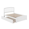 thumbnail image 1 of Richmond Full Platform Bed with Matching Foot Board with Full Size Urban Trundle Bed in White, 1 of 6