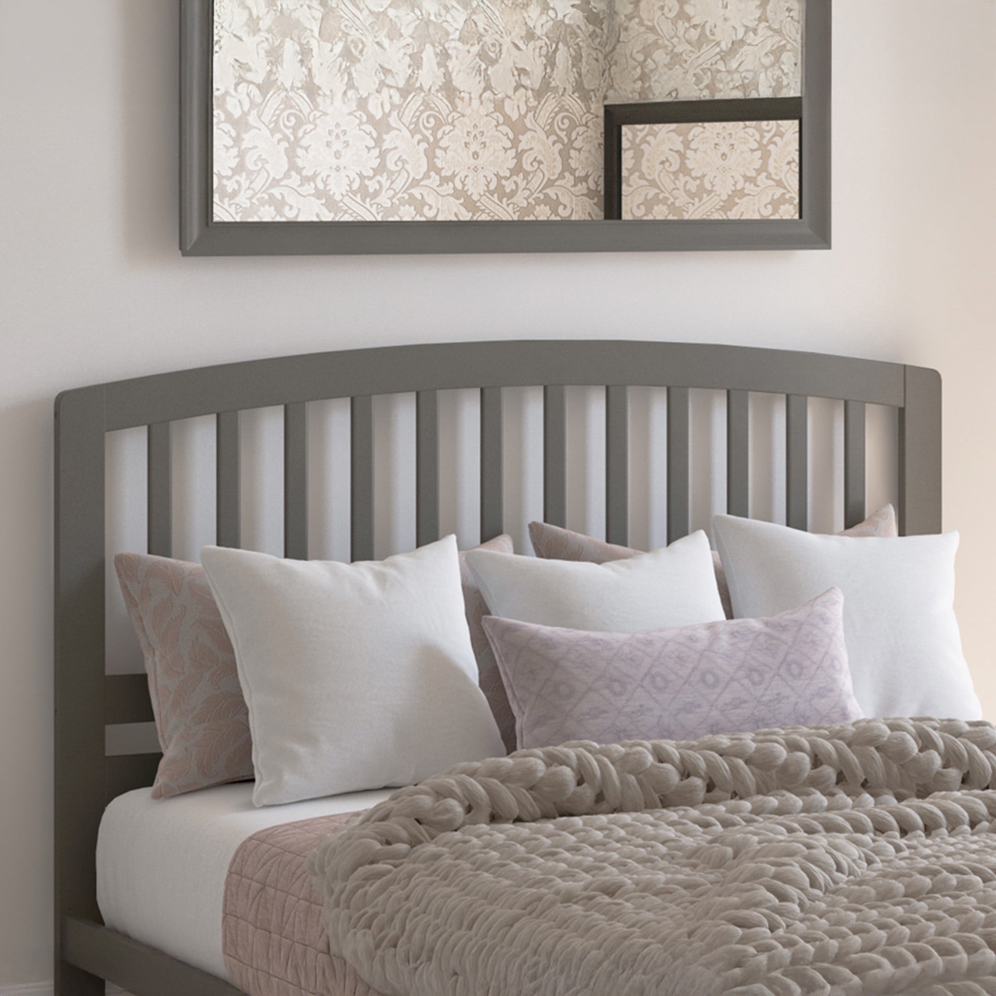 AFI Richmond Queen Solid Wood Headboard, Grey
