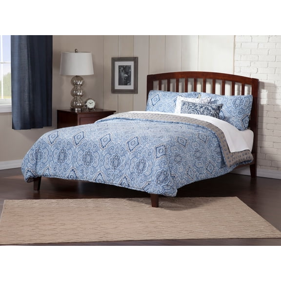 Richmond King Platform Bed with Open Foot Board in Walnut