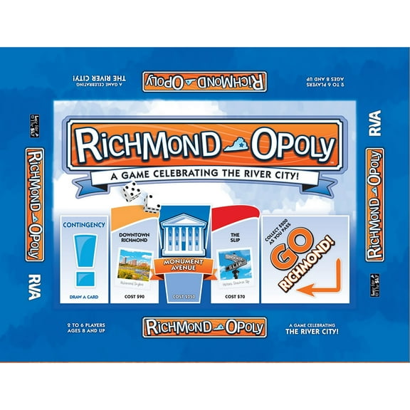 Richmond-Opoly City Themed Family Board Game, 2-6 Players
