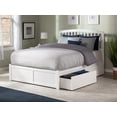 thumbnail image 1 of Richmond Platform Bed with Flat Panel Foot Board and 2 Urban Bed Drawers in, Multiple Colors and Sizes, 1 of 8